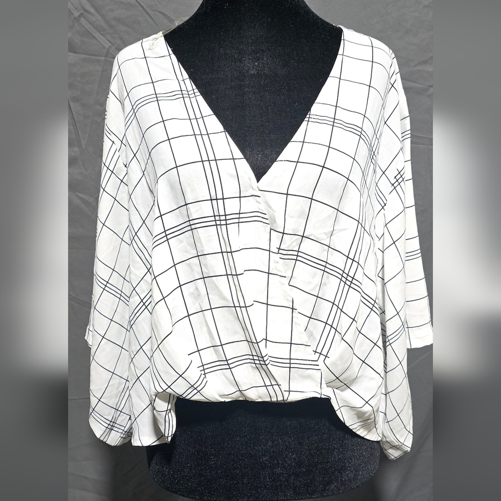 White Checkered Blouse